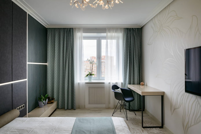Slaapkamer van 18 m? in het appartement