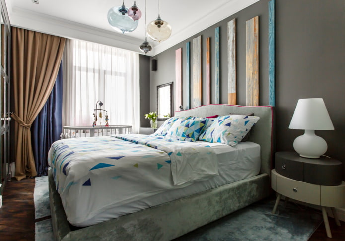 meubels in een slaapkamer van 9 vierkante meter