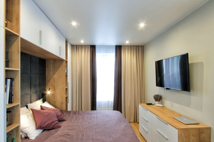 meubels in een slaapkamer van 9 vierkante meter
