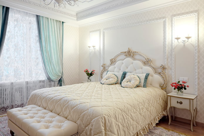 Slaapkamer van 9 vierkante meter in een klassieke stijl