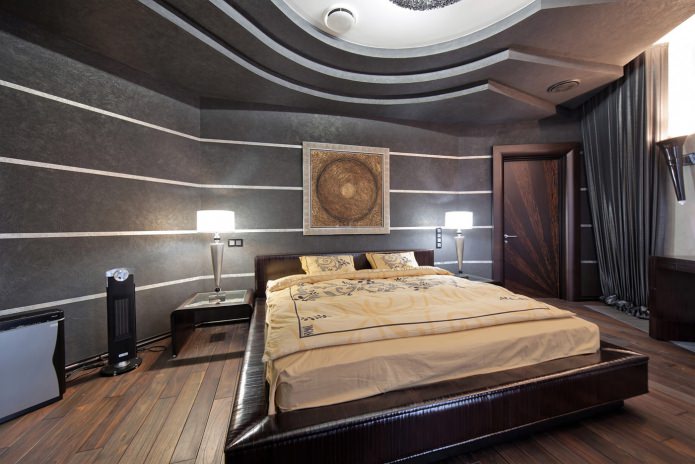 laminaat in het interieur van de slaapkamer