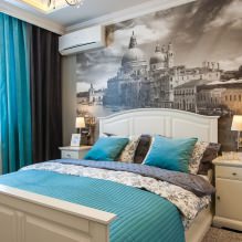 Slaapkamerontwerp met grijs behang: de 70 beste foto's in het interieur - 3
