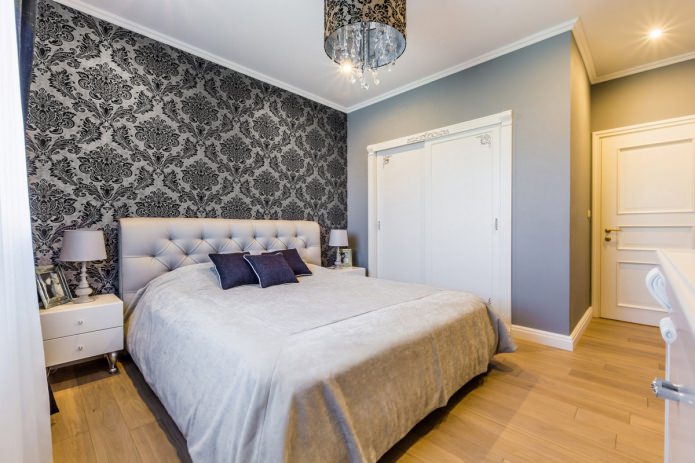 laminaat in het interieur van de slaapkamer
