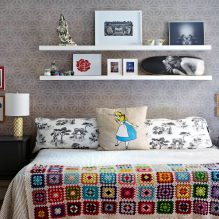 Slaapkamerontwerp met grijs behang: 70 beste foto's in het interieur-1