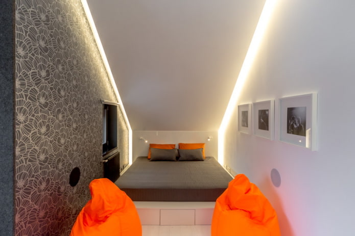 smalle slaapkamer op zolder