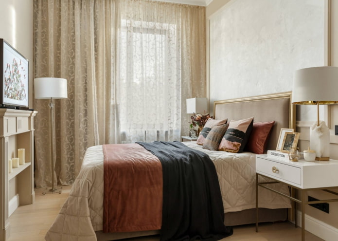 slaapkamer in beige tinten