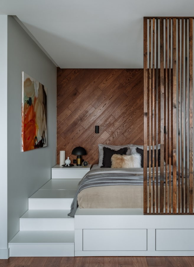 podiumbed in het interieur