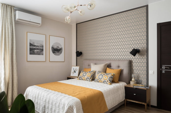 slaapkamer met gele accenten