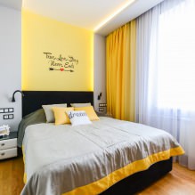 Muurontwerp in de slaapkamer: kleurkeuze, afwerkingsopties, 130 foto's in het interieur-26