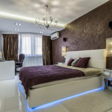 Slaapkamermuurontwerp: een kleur kiezen, afwerkingsopties, 130 foto's van het interieur - 9