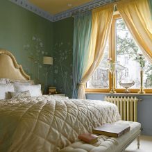 Muurontwerp in de slaapkamer: kleurselectie, afwerkingsopties, 130 foto's in het interieur-24