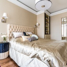 Slaapkamermuurontwerp: kleurselectie, afwerkingsopties opties, 130 foto's van het interieur - 14