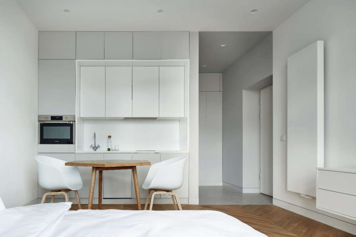 Minimalisme in een studio-appartement