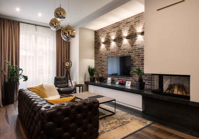 Moderne stijl in een driekamerappartement