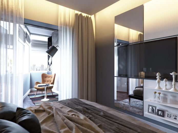 Slaapkamer in een driekamerappartement