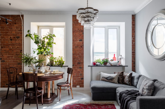 Scandinavische stijl in een driekamerappartement