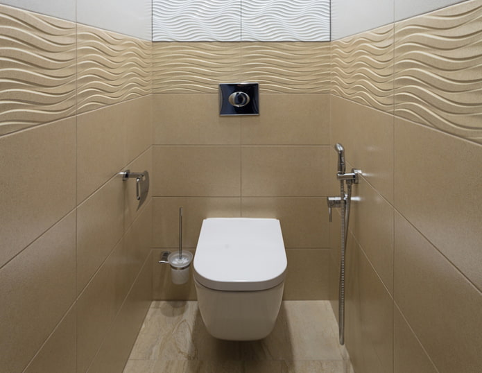 een variant op de afwerking van een moderne badkamer