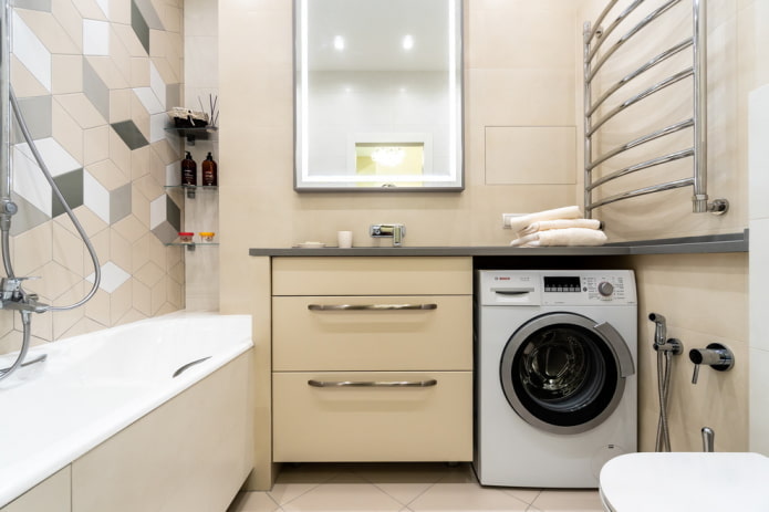 inrichting van een gecombineerde badkamer