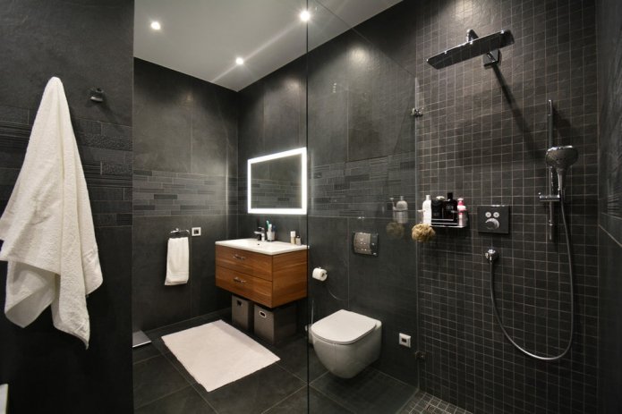 kleurenschema van een badkamer in minimalistische stijl