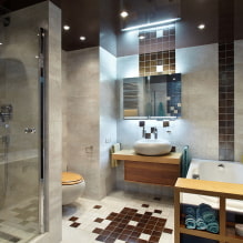 Interieur van een badkamer gecombineerd met een toilet-4