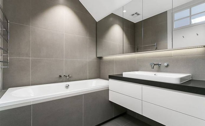 minimalistische badkamer