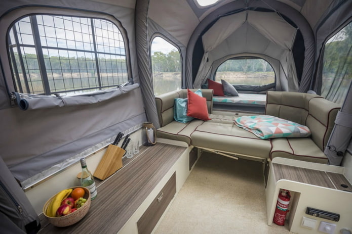 Slaapplaats in een camper