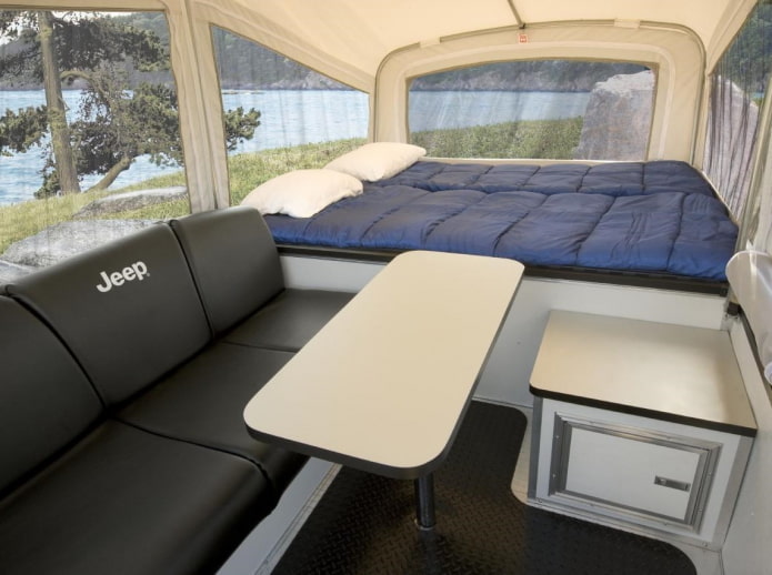 slaapplaats in een camper