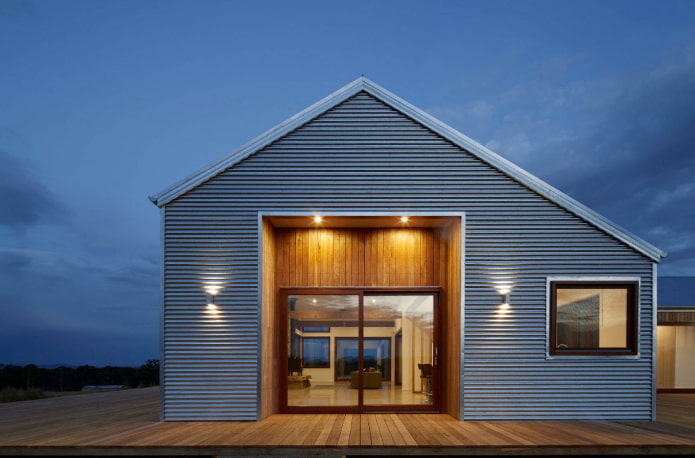 buitendecoratie van een Scandinavisch huis