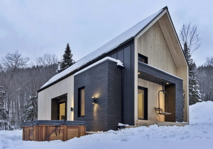 buitendecoratie van een Scandinavisch huis