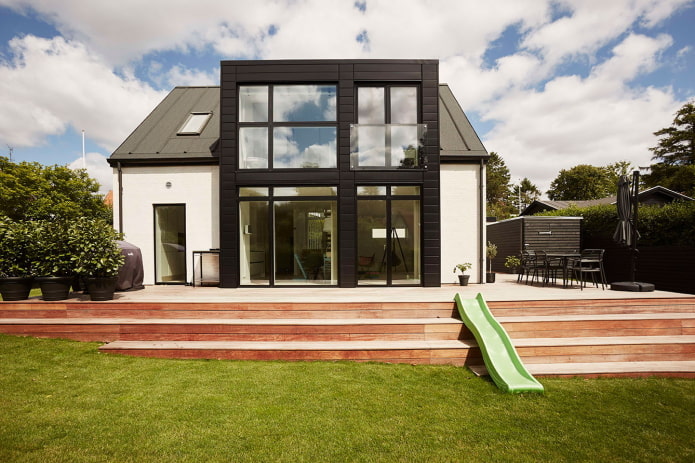 veranda van een huis in Scandinavische stijl