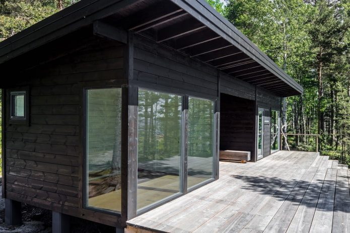 buitendecoratie van een Scandinavisch huis