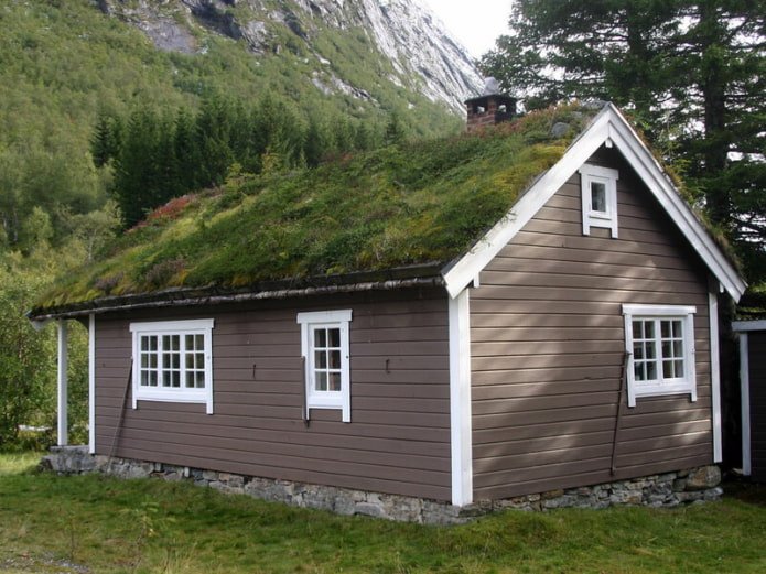 dakafwerking van het huis in Scandinavische stijl