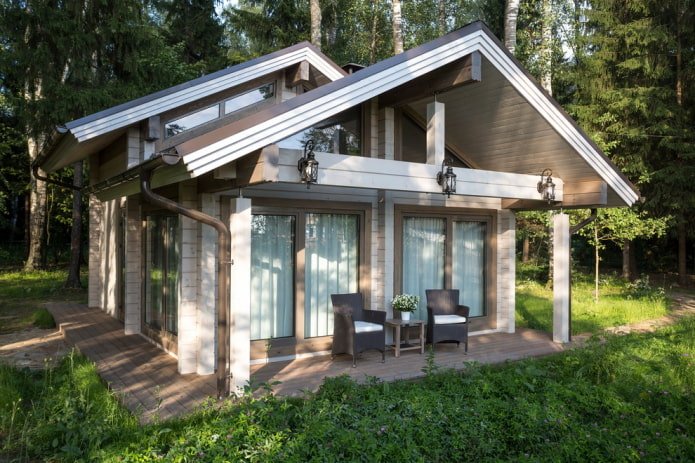 houten huis in Scandinavische stijl