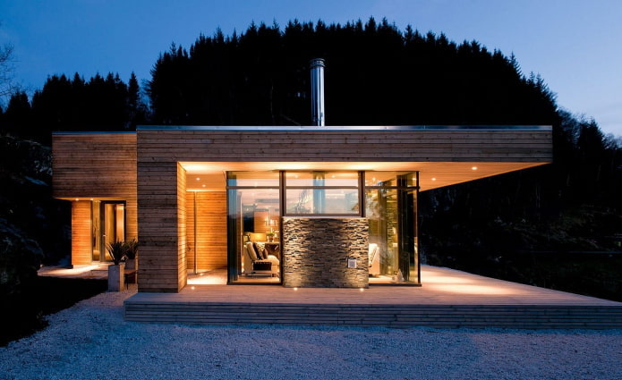 huis met ??n verdieping in hightech-stijl