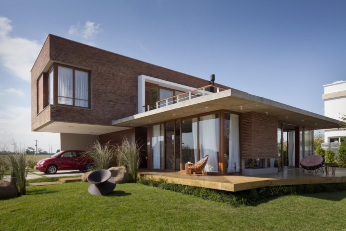 huis met terras in hightech-stijl