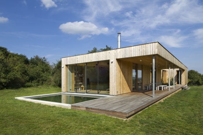 huis met terras in hightech-stijl