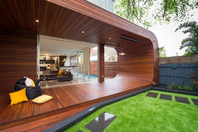 huis met terras in hightech-stijl