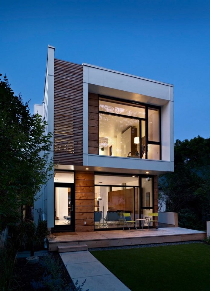 klein huis in hightech-stijl