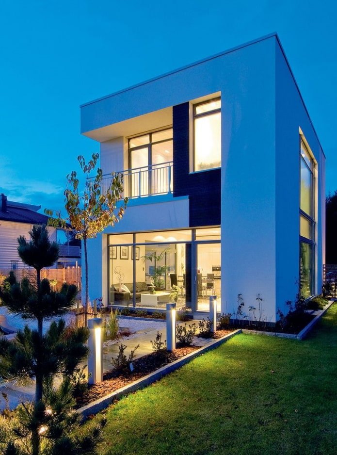klein huis in hightech-stijl