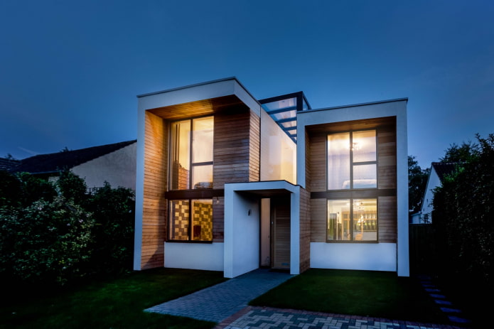 klein huis in hightech-stijl