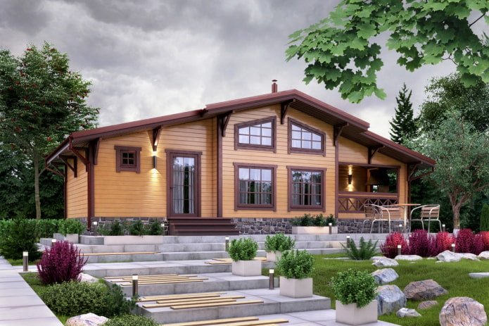 huis met aangebouwde veranda
