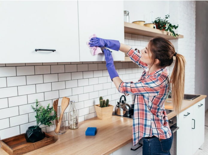 schoonmaken van de keuken