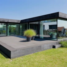 Huizen met panoramische ramen: 70 beste inspirerende foto's en oplossingen-16