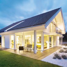 Huizen met panoramische ramen: 70 beste inspirerende foto's en oplossingen - 10