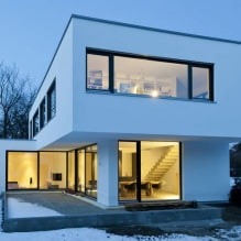 Huizen met panoramische ramen: 70 beste inspirerende foto's en oplossingen - 11