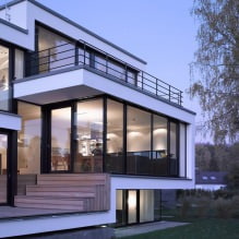 Huizen met panoramische ramen: 70 beste inspirerende foto's en oplossingen-20