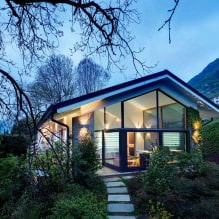 Huizen met panoramische ramen: 70 beste inspirerende foto's en oplossingen-21