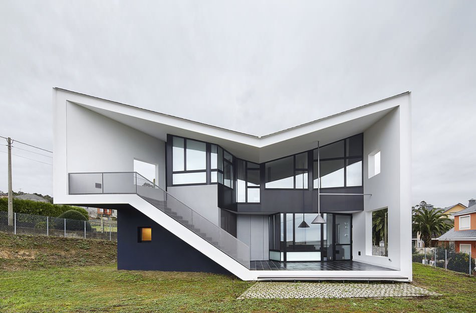 landhuis met panoramische ramen