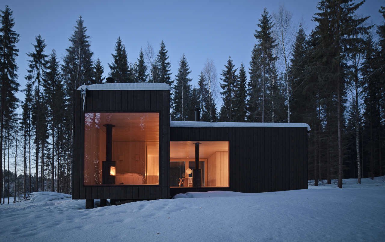 huis met ??n verdieping en panoramische ramen