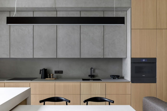 combinatie van hout en beton